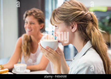 Beautiful woman drinking coffee Stock Photo