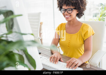 Graphic designer using a computer Stock Photo