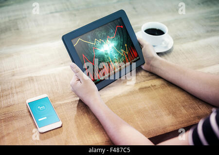 Composite image of uploading screen Stock Photo