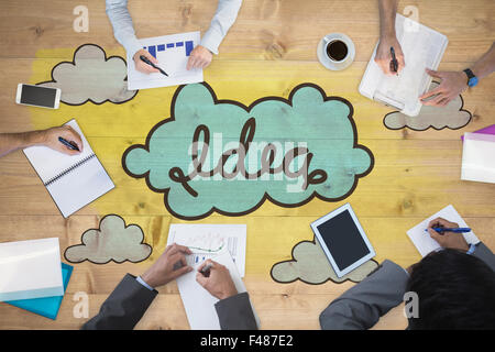 Composite image of business meeting Stock Photo