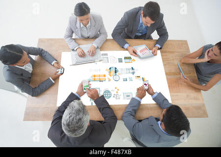 Composite image of business interface Stock Photo