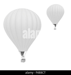 Hot Air Balloons. isolated on white background Stock Photo