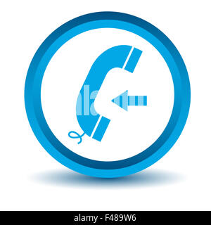 Incoming call icon on white background. Phone handset with arrow symbol ...