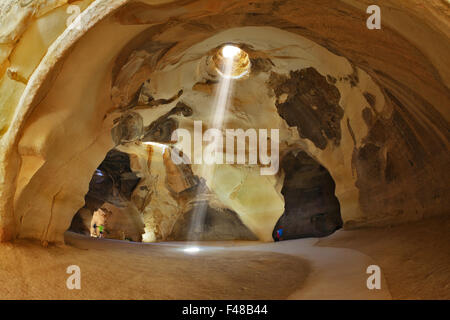 Famous belfry Beit Guvrin caves in Israel Stock Photo