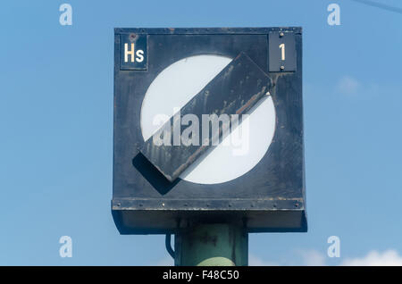 Railroad switch lamp Stock Photo