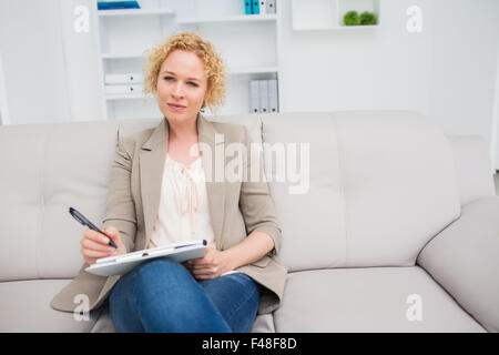 businesswoman using tablet Stock Photo