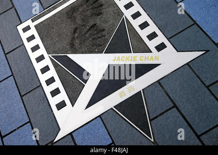 Jackie Chan star at the Avenue of Stars Stock Photo