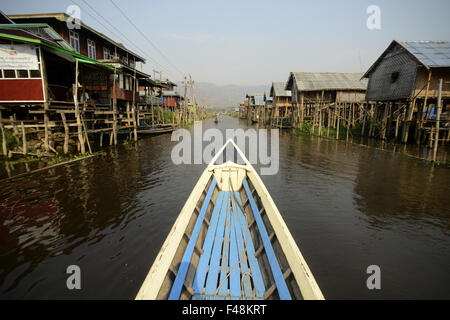 ASIA MYANMAR NYAUNGSHWE FLOATING GARDENS Stock Photo