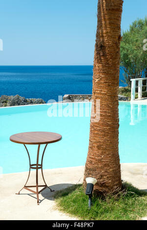 Swimming pool, Kalypso Cretan Village Hotel, Karavos, Plakias,  Rethymno regional unit, Crete, Greece Stock Photo