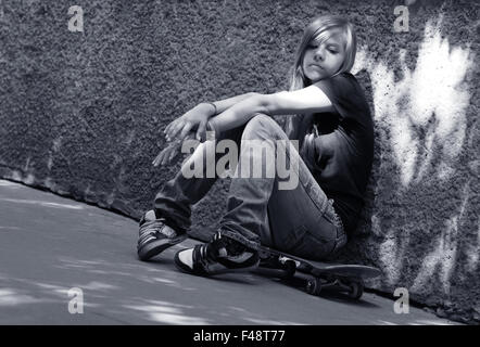 Sad angel Stock Photo