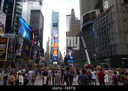 Scene of Times Square in New York City Stock Photo
