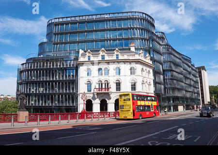 Fasade of Amazon's offices at 60 Holborn Viaduct, London England United Kingdom UK Stock Photo