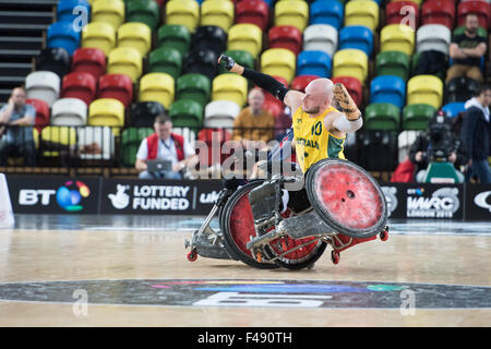 London, UK. 15th Oct, 2015. London, UK. 15th October, 2015. The reigning chamipions AUS lose to USA 54-57 on 16 Oct 2015 at the Copper Box, Queen Elizabeth Olympic Park, Stratford London.. Chris Bond © pmgimaging/Alamy Live News Credit:  pmgimaging/Alamy Live News Stock Photo