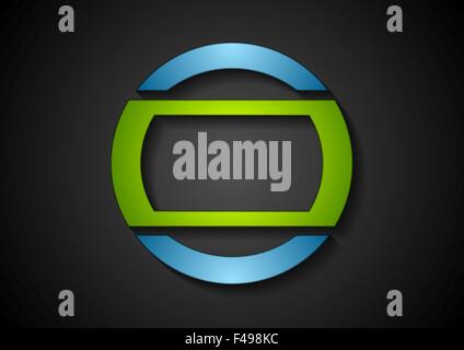 Abstract green blue geometric logo design Stock Photo
