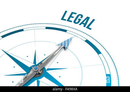 Legal against compass Stock Photo