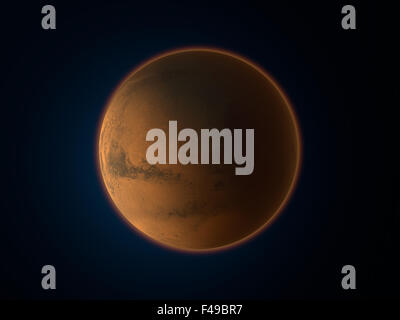 3d Illustration of Mars planet in space Stock Photo