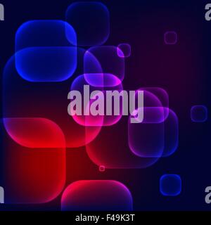 Abstract vector dark colorful squared bubbles background Stock Vector
