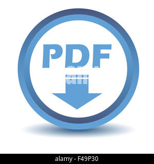 Blue Pdf icon Stock Photo