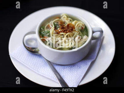 chicken noodle soup Stock Photo