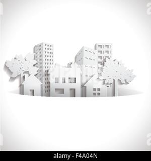 Paper Town Stock Vector