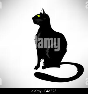 Black Cat Silhouette Stock Photo