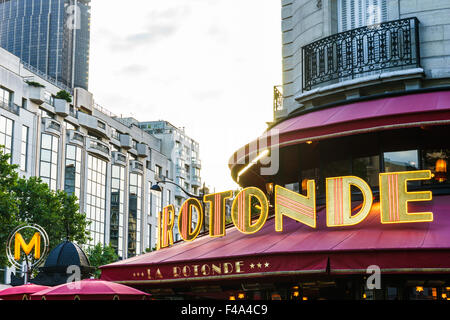 La Rotonde famous cafe in Paris. July, 2015. Paris, France. Stock Photo