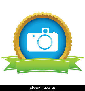 Gold camera logo Stock Photo - Alamy