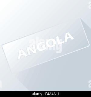 Angola unique button Stock Photo