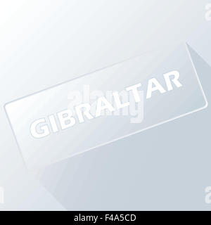 Gibraltar unique button Stock Photo