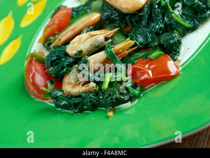 Callaloo spinach Stock Photo