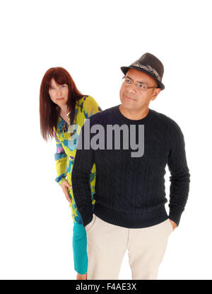 Lovely middle age couple standing. Stock Photo