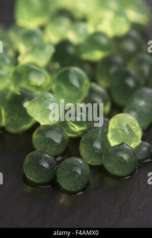 mint caviar, molecular gastronomy Stock Photo