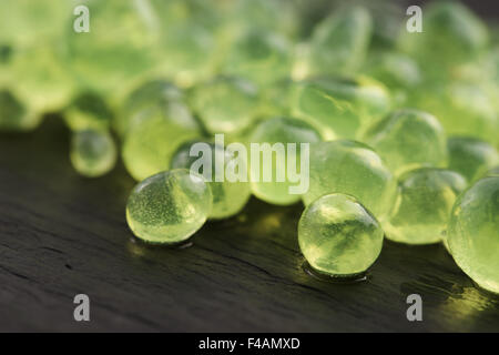 mint caviar, molecular gastronomy Stock Photo