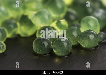 mint caviar, molecular gastronomy Stock Photo