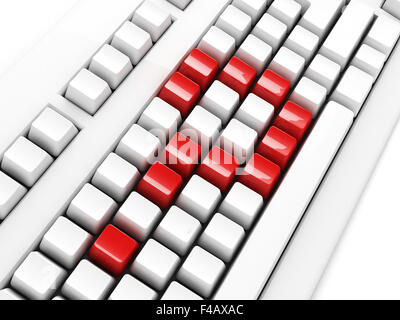 keyboard with question-mark concept Stock Photo