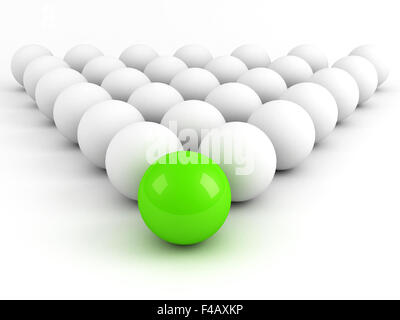 bright green sphere leadership concept Stock Photo