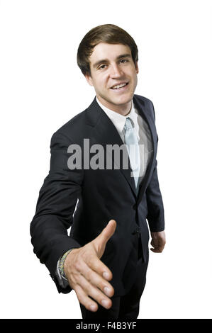 man with outstretched arm Stock Photo