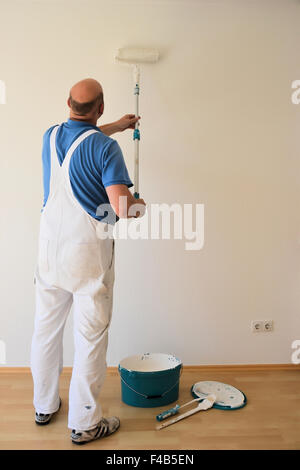 a painter at work Stock Photo