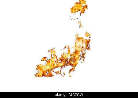 Fire flames isolated on white background Stock Photo - Alamy