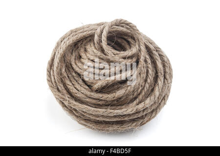 Rope coil isolated on a white Stock Photo