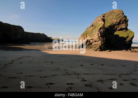 Whipsiderry Beach Cornwall Newquay Watergate Bay Stock Photo