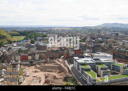 View from the Nelson Monument in Edinburgh, Scotland. Stock Photo