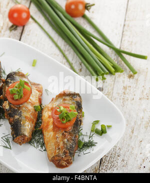 Sardines In Tomato Sauce Stock Photo