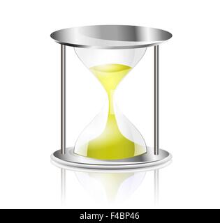 Measuring Time With Hourglass Stock Photo
