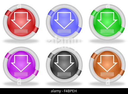 Download Icon Web Buttons Stock Photo