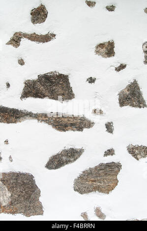 Half plastered white wall Stock Photo