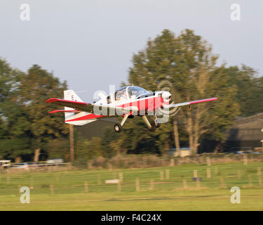 Scottish Aviation Bulldog T1 G-CBBS aircraft  Still wearing it's RAF colours and serial XX694 Stock Photo