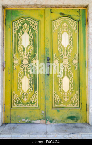 Old temple door in Thailand