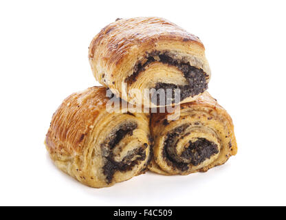 Sweet buns with poppy seeds Stock Photo