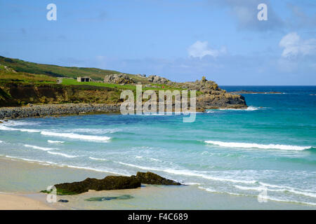 Porthmeor beach, St Ives, Cornwall, England, UK Stock Photo